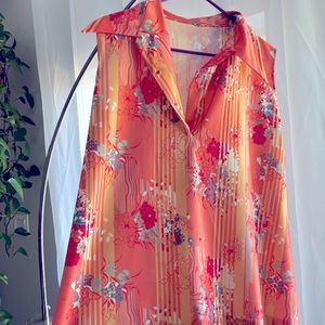 Vintage 70s butterfly collar, polyester blouse.